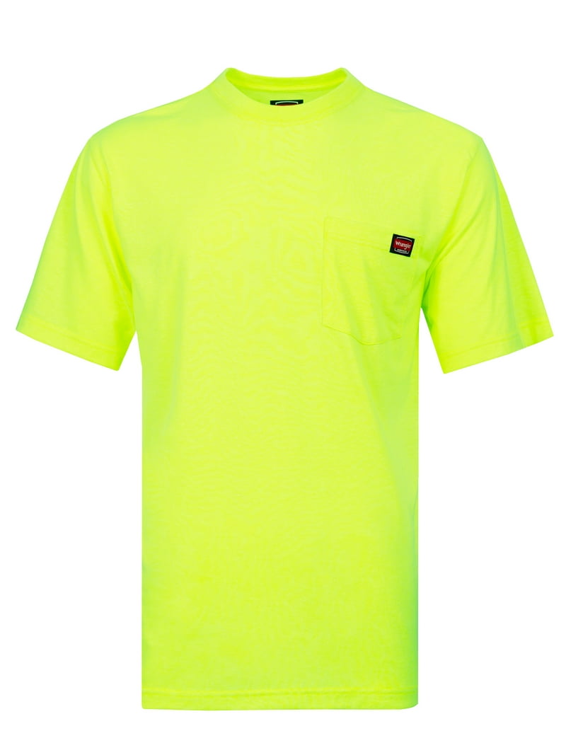 ◆Wrangler◆ Standard Lions Club Short Sleeve T-Shirt Charco Wrangler Workwear Men's Short Sleeve Pocket T-Shirt, Size S