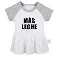 thumbnail image 1 of Más Leche Funny Dresses For Baby, Newborn Babies Skirts, Infant Princess Dress, 0-24M Kids Graphic Clothes (Gray Raglan Dresses, 18-24 Months), 1 of 4