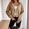 thumbnail image 2 of Hoodies for Women Trendy Long-sleeved Casual Raglan Jacket Solid Color Spring Fall Layering Jacket, 2 of 9