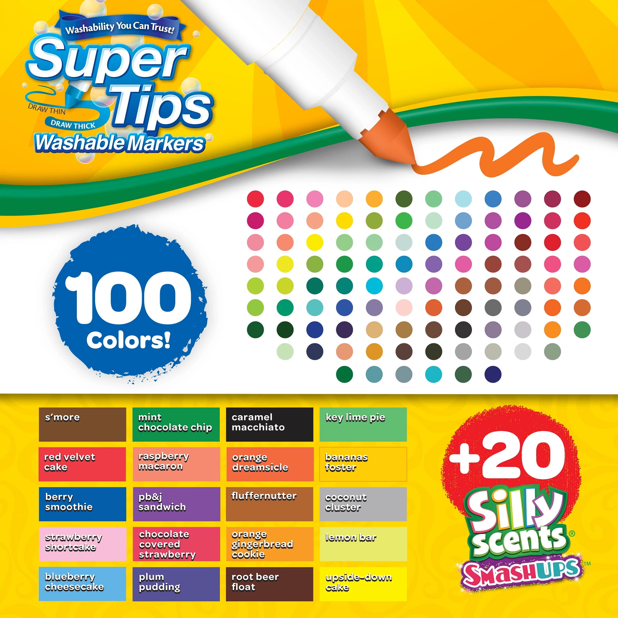 Crayola Super Tips & Silly Scents Washable Marker Set (120ct)