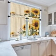 thumbnail image 2 of Farmhouse Sunflowers Kitchen Window Curtains Valance and Tier Set 36 Inch, Summer Floral 3 Piece Set Short Curtains for Window Treatment Tiers for Living Room Bedroom, 2 of 6