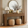 thumbnail image 2 of Finmind 63" Console Table with 2 Drawers, Narrow Farmhouse Sofa Table with Storage for Entryway, Hallway, 2 of 8