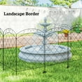 thumbnail image 6 of Outsunny Garden Fence, 4 Pack Metal Fence Panels, 11.4' Decorative Yard Border Edging, Landscape, 43" H, Flourishes, 6 of 9