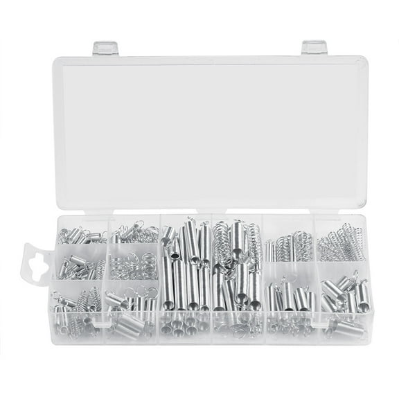 200pcs/Set 20 Sizes Extension Compression Spring Assortment Metal Springs Kit with Box, Assorted Springs, Spring Set
