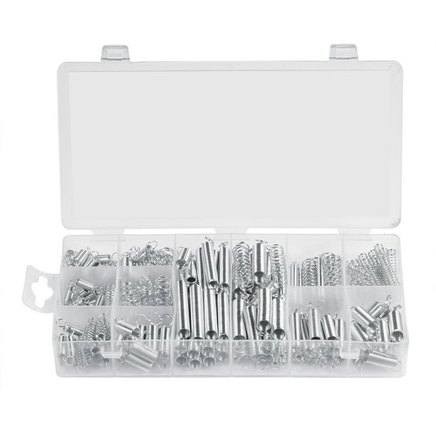 Juego De 200 Piezas De Resortes Surtidos, Kit Surtido De Resortes De Compresión De Extensión Con Caja Para Reparación De Vehículos, Mantenimiento De Electrodomémicos