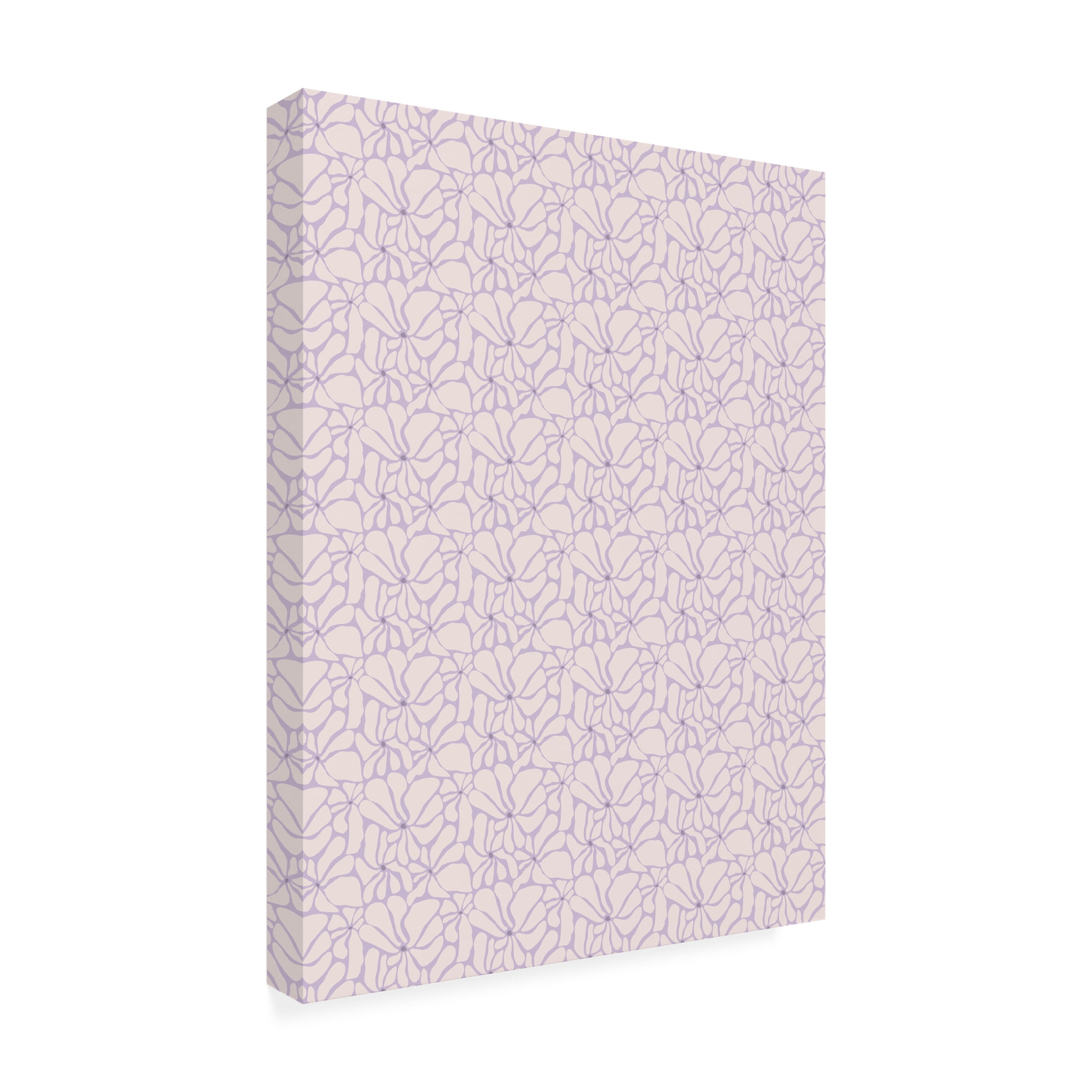 Treechild 'Cute Purple Flower Pattern' Canvas Art