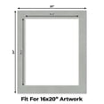 thumbnail image 2 of Light Grey Suede Picture Frame Mat for 20x24 Frames - Fits 16x20 Photos - 10 Mats, 2 of 7