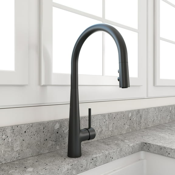 BOCCHI 2025 0001 MB Lugano 2.0 Pull-Down Kitchen Faucet in Matte Black