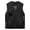 Black, variant on Krdevn Male Casual Solid Vest Coat Stand Collar Multi Pocket Sleeveless Zipper Pocket Coat Vest,Tank Tops Men,L