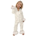 thumbnail image 3 of Gubotare Pyjama pour Tout-Petit Pyjama pour Bébé Garçon Fille Ensemble Col Rond Manches Longues Ajusté Tenue de Nuit Pjs (Beige, 2-3 Ans), 3 of 8