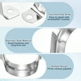 thumbnail image 3 of Uxcell 6Pack 50mm Rigid Pipe Straps 2 Hole U-Shaped Bracket Clamps 201 Stainless Steel, 3 of 7