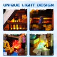 thumbnail image 4 of FUNWHOLE Christmas Ski-Cabin Lighting Building-Bricks-Set - Retro Christmas Winter Snow House Collection LED Light Building Construction Holiday Mode, 4 of 6