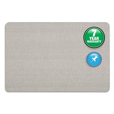 Quartet Oval Office Fabric Bulletin Board, 48" x 36", Gray, Frameless