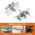 thumbnail image 4 of Uxcell 4 Pack Uxcell 3.94"x2.56" Cold Rolled Steel 90 Degree Automatic Door Hinge, White Zinc, 4 of 5