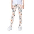 thumbnail image 2 of YOUYEDIAN Easter Leggings for Girls Kids Workout High Waist Yoga Pants Toddler Stretch Skinny Tummy Control Trousers (Pink, 3-4 Years), 2 of 5