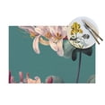 thumbnail image 4 of XMXT 4 Pcs Woven Placemats, Green Watercolor Flower Background Stain Resistant Anti-Skid Placemat for Kitchen Table, 12 x 18 inches, 4 of 6