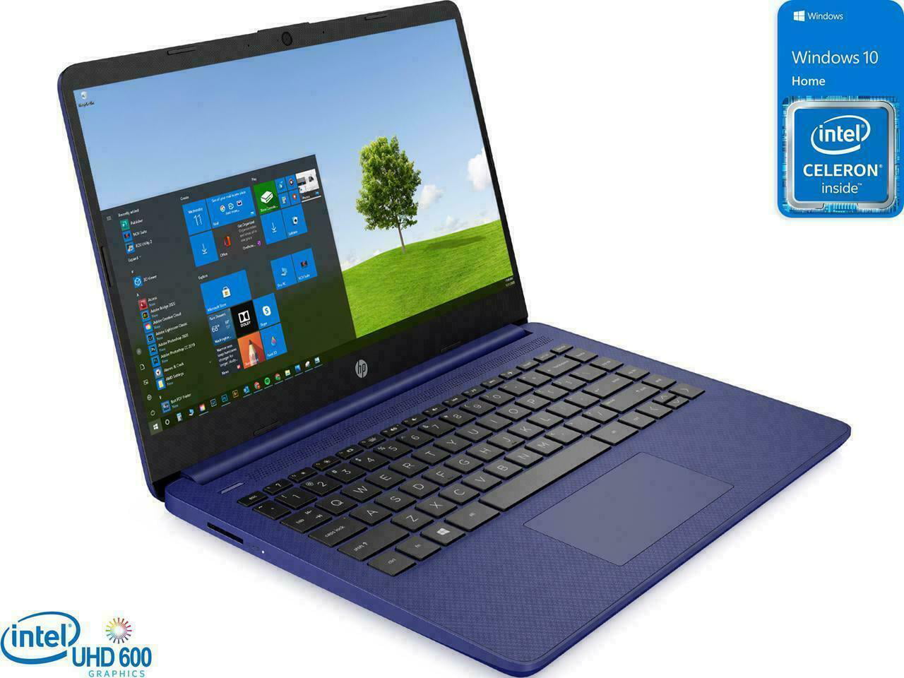 HP 14 inch (14-DQ0005) Notebook Laptop Intel Celeron N4020 Dual-Core  1.1GHz, 64GB eMMC, 4GB RAM, 3-Cell Battery, 2Q1H1UA Windows 10
