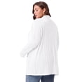 thumbnail image 7 of Cueply Women's Plus Size Open Front Cardigan Long Sleeve Ribbed Knit Lightweight Sweater Casual Outerwear with Pockets 1X-4X, 7 of 7
