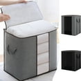 thumbnail image 1 of Fiudx Bolsa para La Colada, Extragrande, Tela No Tejida Resistente, Cremalleras Reforzadas, Organizador Multiusos, para Dormitorio, Sala de Estar, 60 X 50 X 40 Cm, 1 of 7