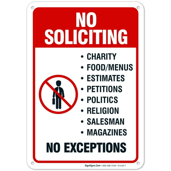 No Soliciting Door Sign, No Soliciting Sign, for House