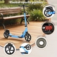 thumbnail image 4 of Kick Scooter for Teens & Adults, Lightweight Scooter with Hand Brake & 8" Big Wheels, 4 Adjustable Heights, Smooth ABEC-7 Bearings, Supports Up to 280 lbs, Ideal for Commuting or Leisure Rides, Blue, 4 of 9
