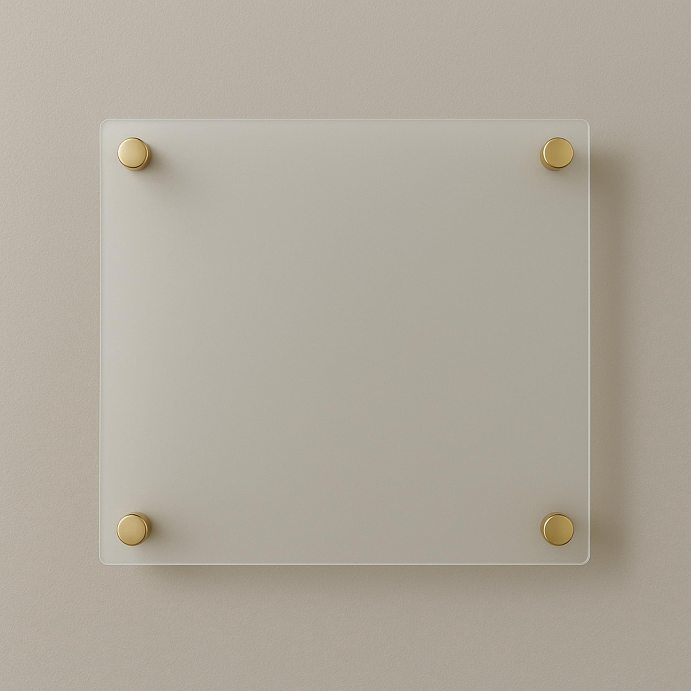 Metro Single Panel Standoffs – Set of 4 with Anchors & Instructions | Elegant Sign & Display Mounts for Interior Architectural Design | Gold, Diameter .98" x Length 1.97"