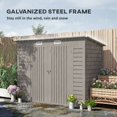 thumbnail image 4 of Outsunny 8 x 4FT Metal Garden Storage Shed with 2 Vents, Light Grey, 4 of 9