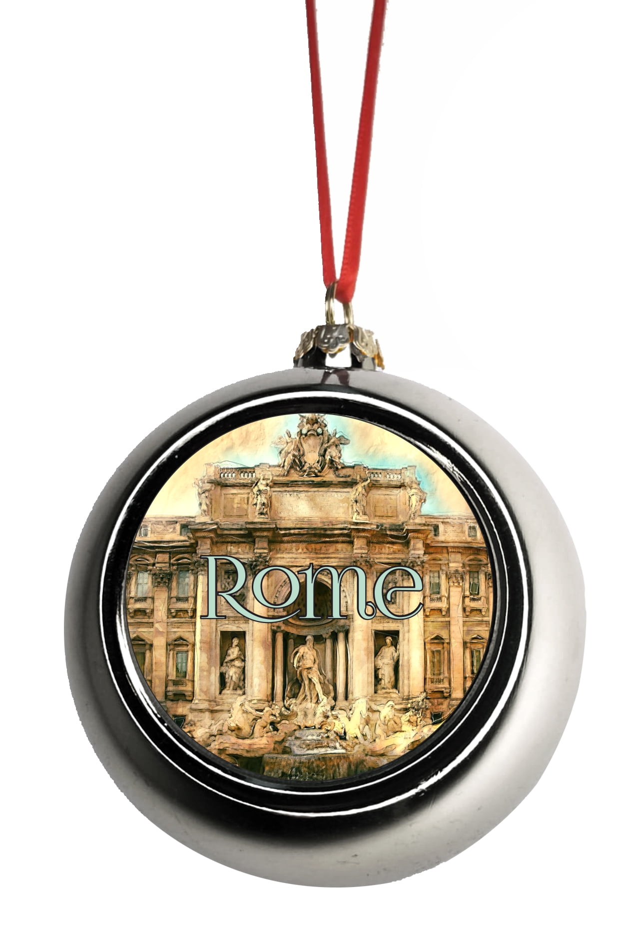 Rome Ornament Rome Italy Christmas Ornament Trevi Fountain Ornament