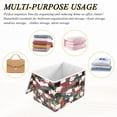 thumbnail image 6 of Yayeee Collapsible Cube Storage Bin with Lid Fabric Closet Decorative Basket with Handles, Black Lucky Cat, 6 of 7