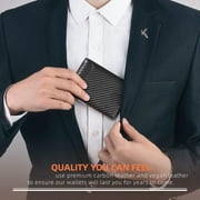 Gmdisc Wallet for Men Slim, Genuine Leather Mens Wallet RFID Blocking Credit Card Holder with Money Clip Holiday Gifts