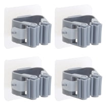 Tmboryuu 4Pcs Wall Mount Broom Grippers Mop and Broom Holder Self Adhesive No Drilling Broom and Dustpan Hanger for Home Garden
