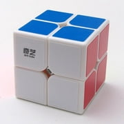 QIDI 2x2 Cube - QiYi Puzzle Cube with Stickers - Speedy (White)