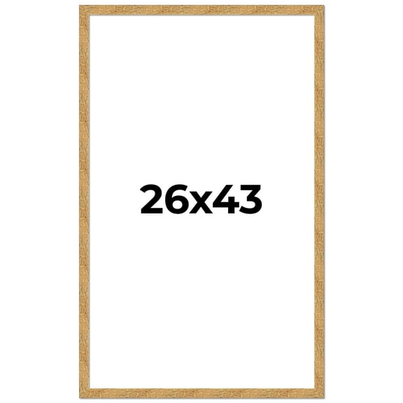 26x43 Frame Beige Real Wood Picture Frame Width 1.25 inches | Interior Frame Depth 0.5 inches |