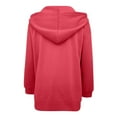thumbnail image 3 of Hoodies for Teen Girls Y2K Zip Up Hoodie Gym Pullover Women's Sports Pocket Zipper Solid Color Irregular Casual Hoodie Front And Back Sweater Top Coat, 3 of 3