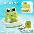 thumbnail image 3 of Baby bath water toy - Wind-up Boating Frog Bath Toy with Spin Propeller, No Battery Mold-Free Anti-Rust Toy for Kids, 3 of 5