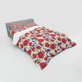 thumbnail image 3 of Ambesonne Floral Bedding Set 3 Pcs, Blooming Red Poppies, Twin, Multicolor, 3 of 3