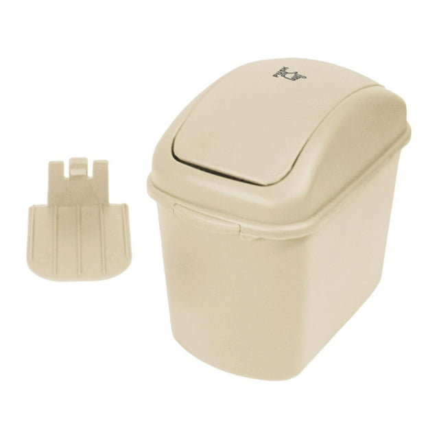 Car Trash Can With Lid Garbage Bin Storage Hanging Or Floor Place Waste Container Garbage Organizer Trash Bin For RV Bathroom Vehicle Travel White