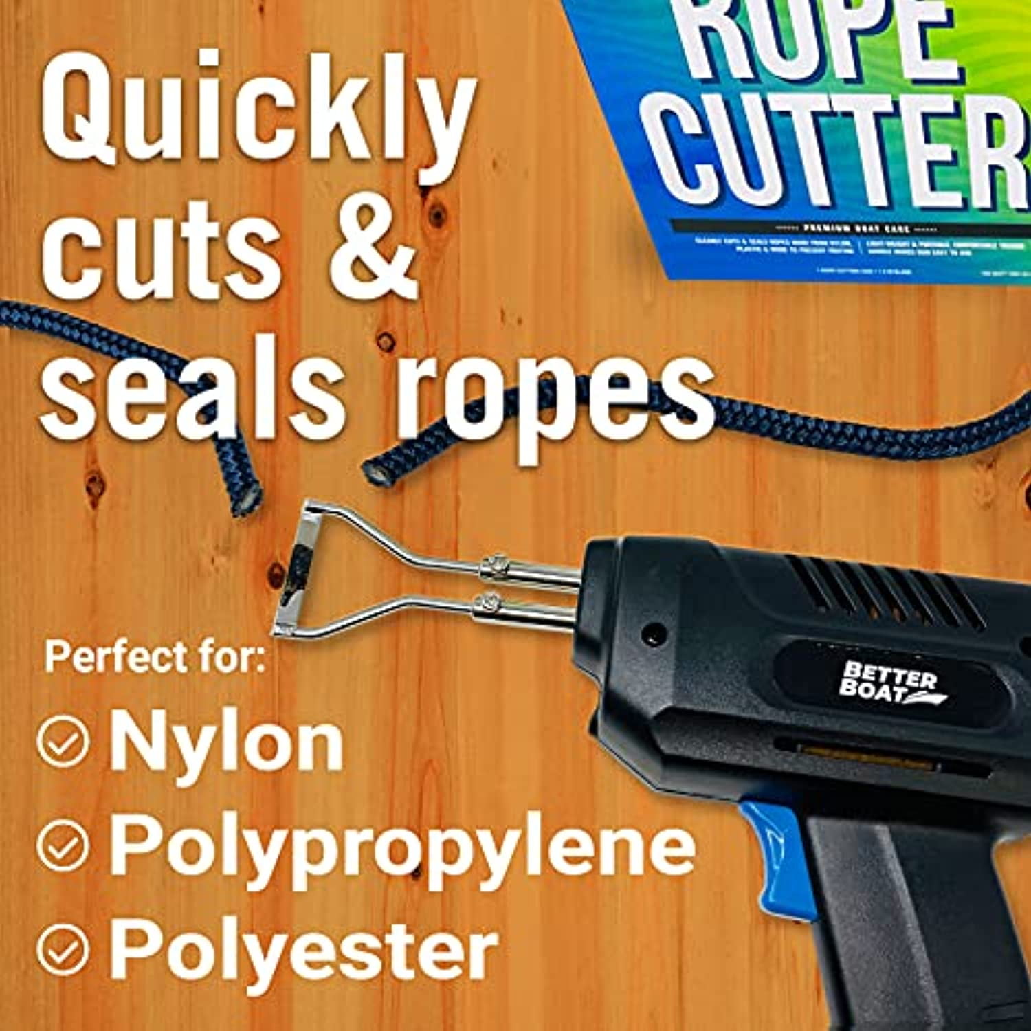 Hot Knife Rope Cutter for Heated Nylon Strap Cutting Marine Grade Lines Heat and Sealing Tool