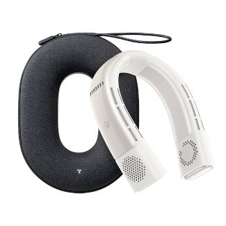 TORRAS COOLIFY 2S Neck Air Conditioner, Cool Down 30°F in 1S Neck Fan, Strong Wind Portable Neck Fan, Neck Cooler and Heater Personal Neck Fan 3-Speed, App Control Neck Fan Rechargeable, WHITE