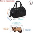 thumbnail image 2 of Suministros para mascotas, bolsa de compras de malla transpirable, bolsa de transporte para mascotas, tela oxford, negro, 43 * 23 * 29 cm JAMW Sencillez, 2 of 5