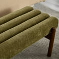 thumbnail image 6 of Dayalane Upholstered End of Bed Bench, Modern Ottoman Tufted Bedroom Bench with Solid Wood Legs for Living Room, Entryway, Vanity, Chenille Green, 6 of 8