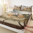 thumbnail image 3 of Homewish Safari Deer Twin Sheet Sets 3pcs for Teens,Jungle Wildlife Twin Fitted Sheet Microfiber,Retro Tree Branches Breathable Flat Sheet,Luxury Bedroom Decor, 3 of 7