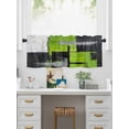 thumbnail image 5 of Valances for Windows Abstract Graffiti Rod Pocket Cafe Window Treatments Valance Curtains for Kitchen Bathroom Laundry Basement Windows 60"x14", 5 of 9