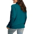 thumbnail image 2 of Women's Long Sleeve Mock Neck Base Tee Casual Trim Top Plus Size Lightweight, 2 of 5