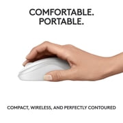 Logitech M240 Silent Bluetooth Mouse, Wireless, Compact, Portable, Smooth Tracking, 18-Month Battery, Off-white