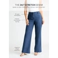 thumbnail image 5 of Roaman's Women's Plus Size 24/7 Stretch Wide Leg Jean, 5 of 5