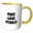 Yellow/White, variant on 3drose, Peace Love and Pitbulls. Things That Make Me Happy. Pitbull Lover Gift, 15oz Two-tone Yellow Mug