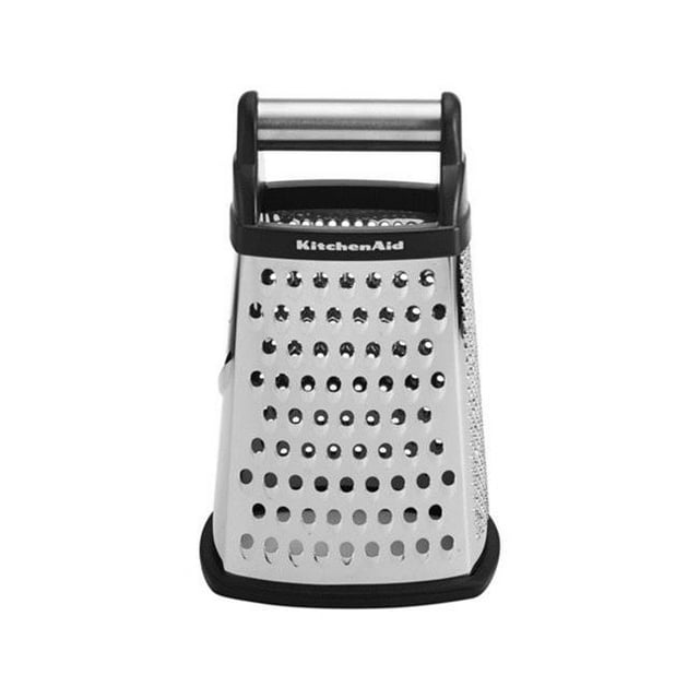 KitchenAid 6009285 Râpe Boîte en Acier Inoxydable Noire et Argentée 6,25 x 5,25 Po
