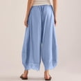 thumbnail image 3 of Evdexr Palazzo Pants for Women Lace Trim Drawstring Trousers Summer 2026 Loose Palazzo Pant Flowy Lightweight Elastic Casual with Pockets XL, 3 of 5