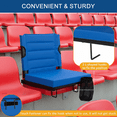 thumbnail image 5 of Nalone Plus Size Portable Cushioned Stadium Seat with Back Support, Foldable Design, Non-Slip Base (Blue), 5 of 7